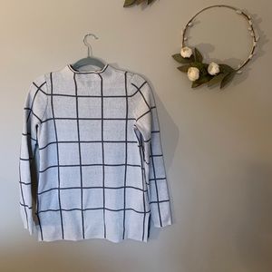 Loft Windowpane Plaid Sweater